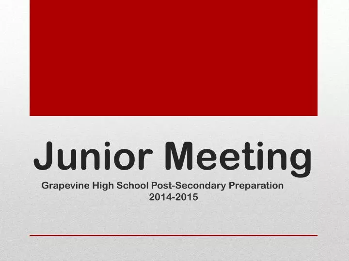 junior meeting