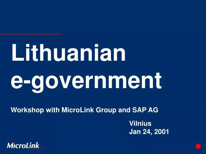 lithuanian e government workshop with microlink group and sap ag