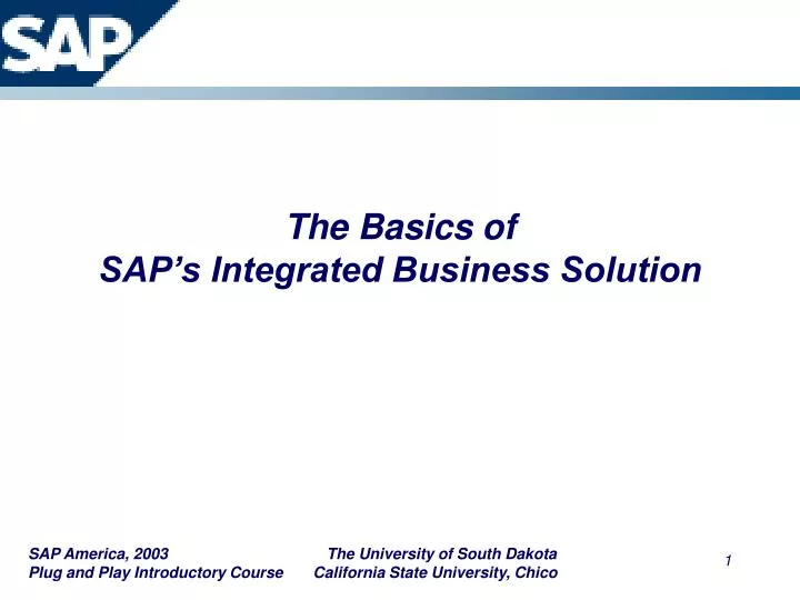 the basics of sap s integrated business solution