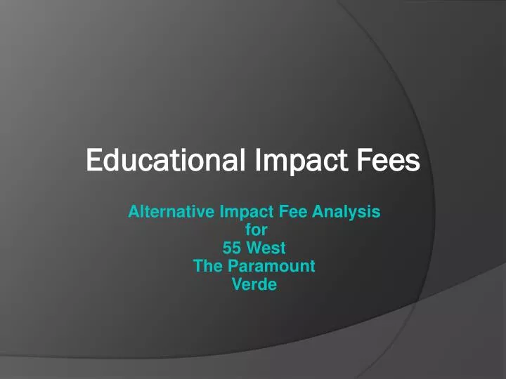 educational impact fees