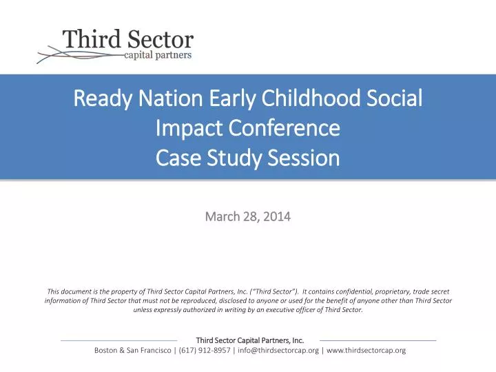 ready nation early childhood social impact conference case study session