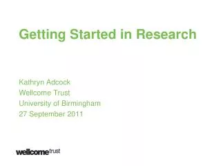 Getting Started in Research