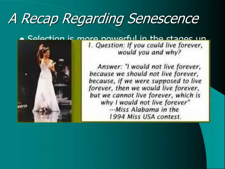 a recap regarding senescence