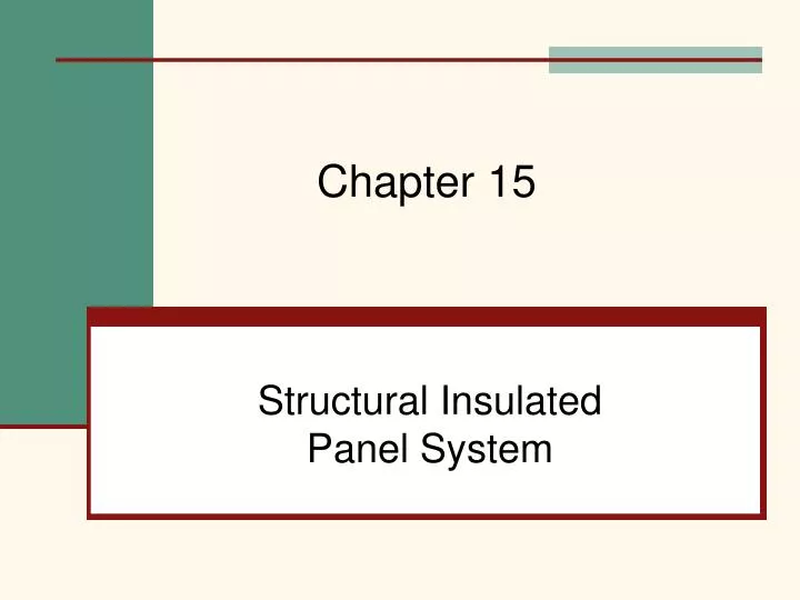 structural insulated panel system