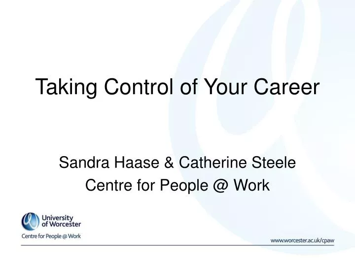 taking control of your career
