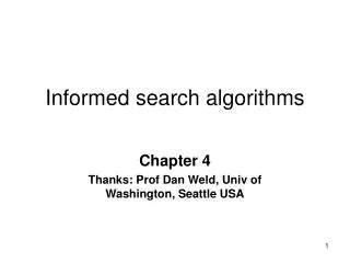 Informed search algorithms