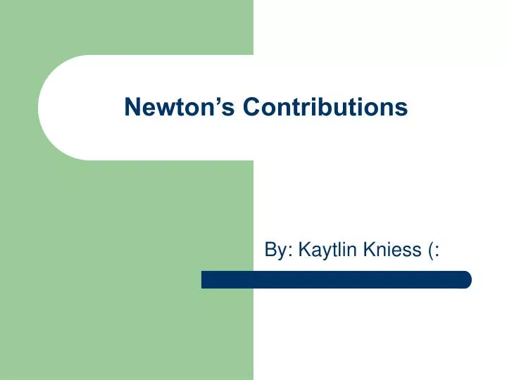 newton s contributions