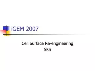 iGEM 2007