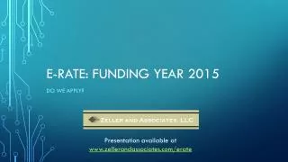 e-Rate: Funding Year 2015
