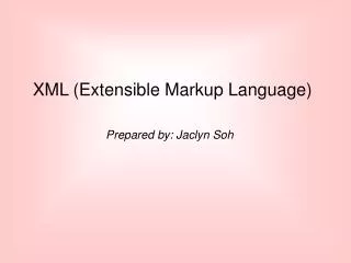 XML (Extensible Markup Language)