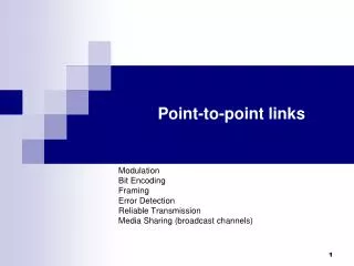 Point-to-point links