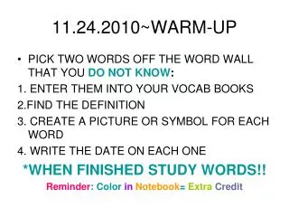 11 24 2010 warm up