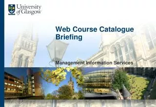 Web Course Catalogue Briefing