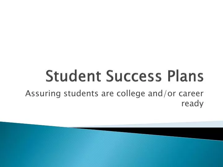 student success plans
