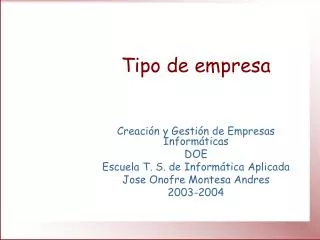 tipo de empresa