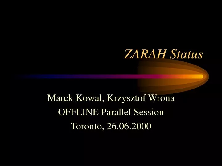 zarah status