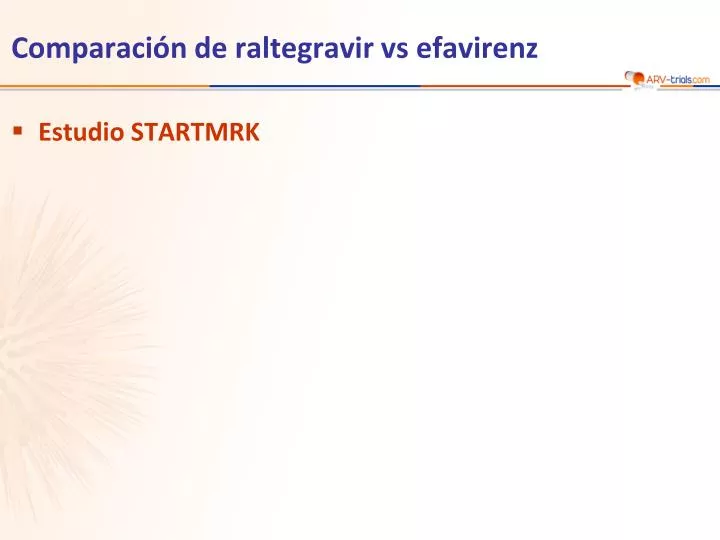 comparaci n de raltegravir vs efavirenz