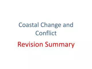 Coastal Change and Conflict