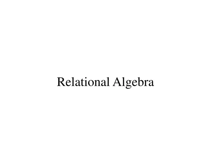 relational algebra