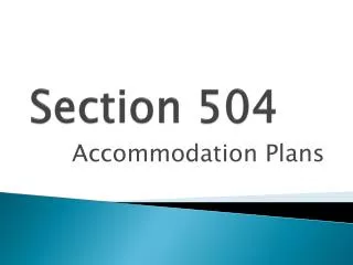 Section 504