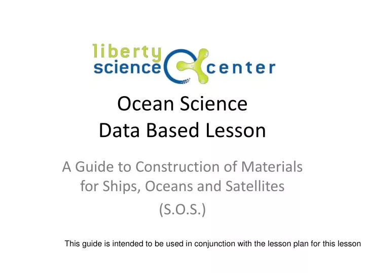 ocean science data based lesson