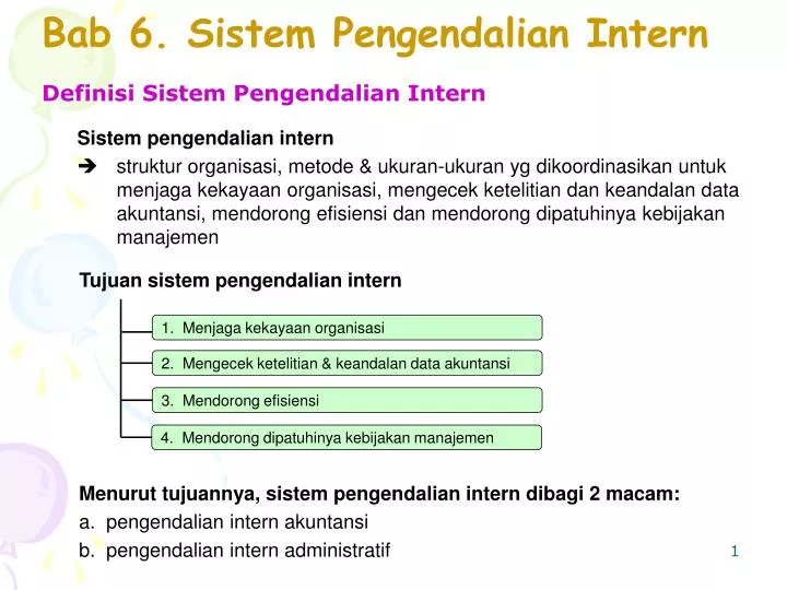 bab 6 sistem pengendalian intern