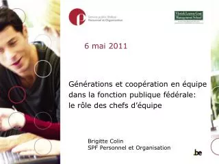 g n rations et coop ration en quipe dans la fonction publique f d rale le r le des chefs d quipe