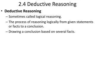 2.4 Deductive Reasoning