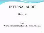 INTERNAL AUDIT - slide 1