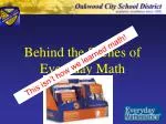 Behind the Scenes of Everyday Math - slide 1