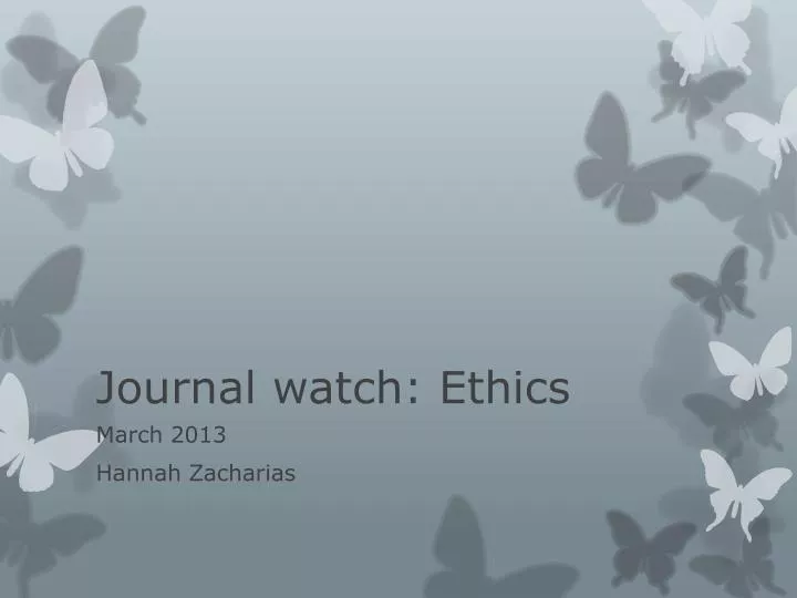 journal watch ethics