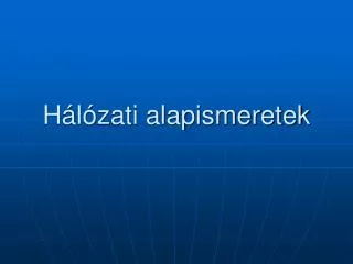 h l zati alapismeretek