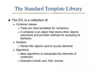 The Standard Template Library