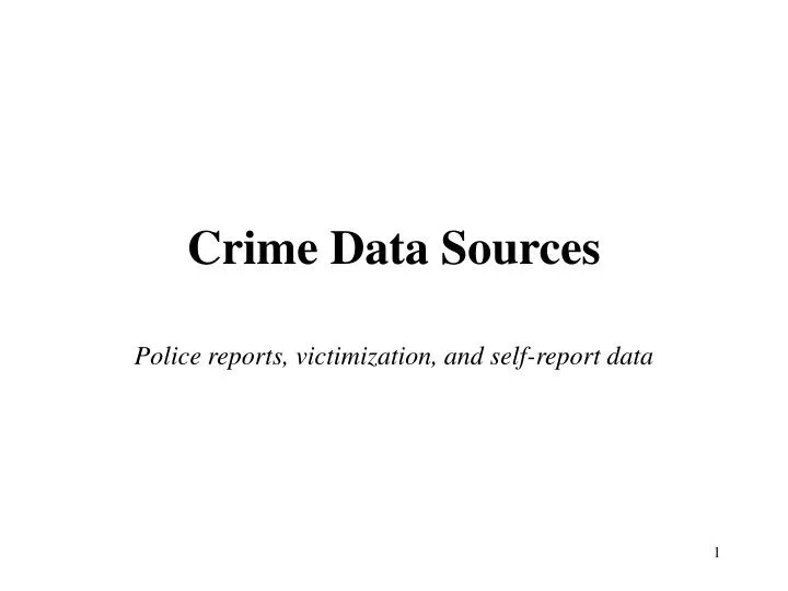 crime data sources