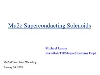 Mu2e Superconducting Solenoids