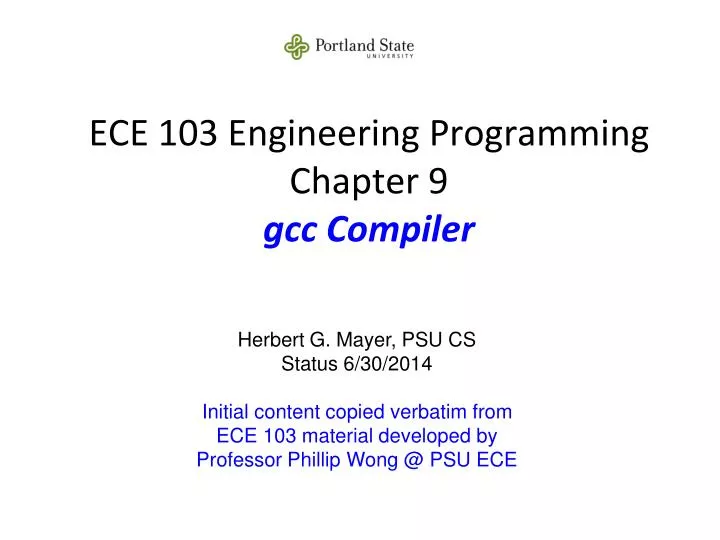 ece 103 engineering programming chapter 9 gcc compiler