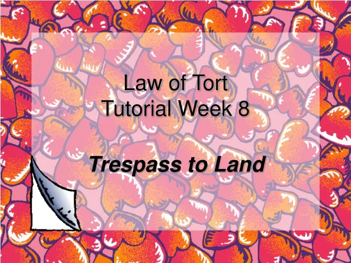 law of tort tutorial week 8