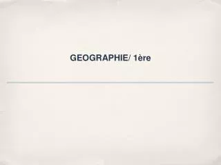 geographie 1 re