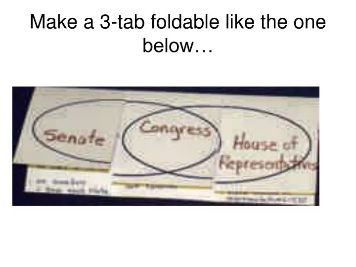 make a 3 tab foldable like the one below
