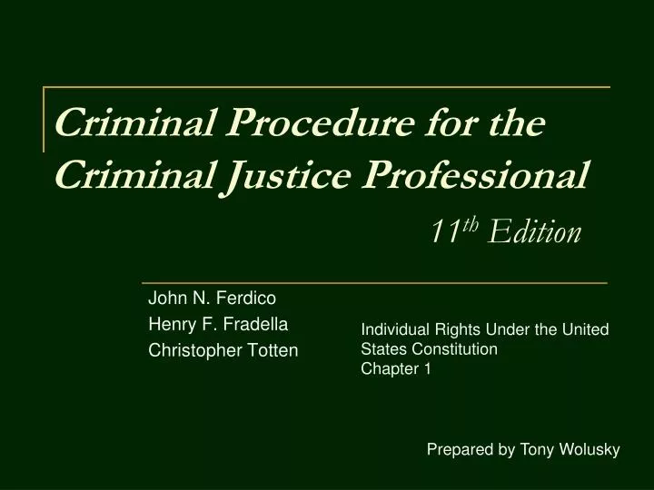 criminal procedure for the criminal justice professional 11 th edition