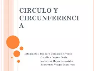 circulo y circunferencia