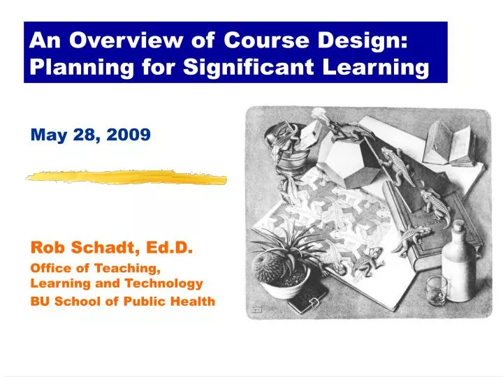 an overview of course design planning for significant learning