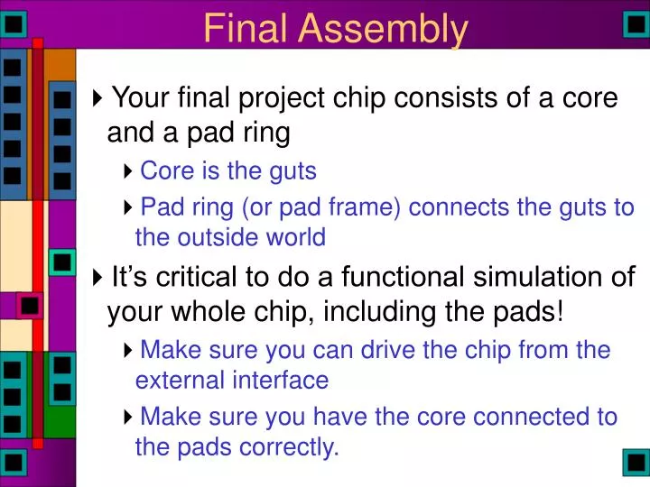 final assembly