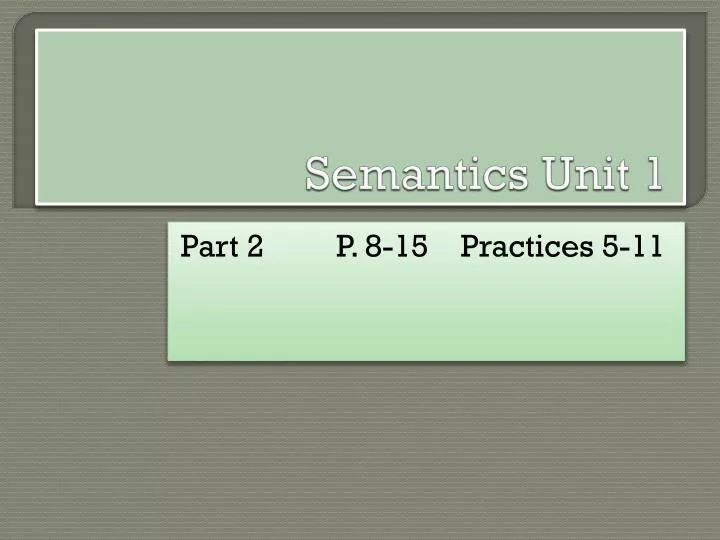 semantics unit 1