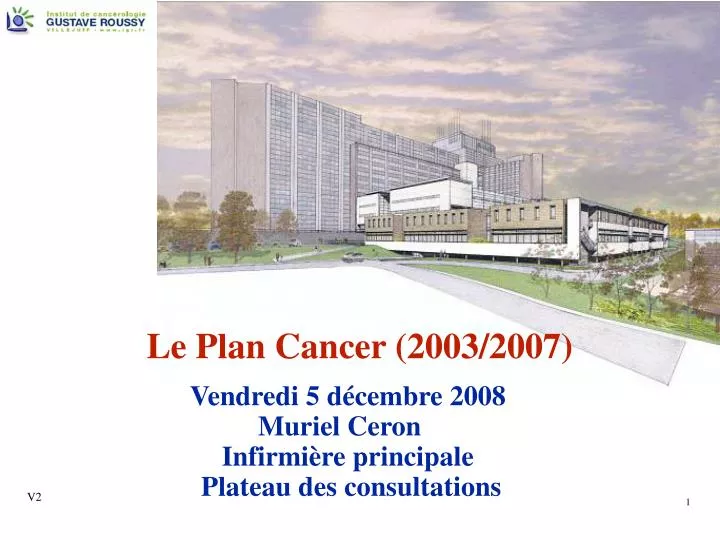 le plan cancer 2003 2007