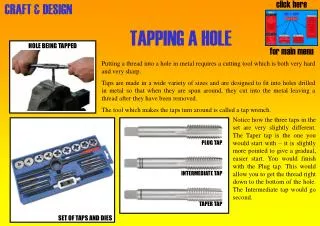 TAPPING A HOLE