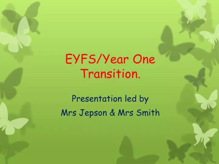 eyfs year one transition