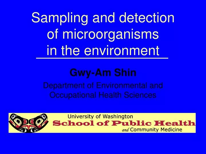 sampling and detection of microorganisms in the environment