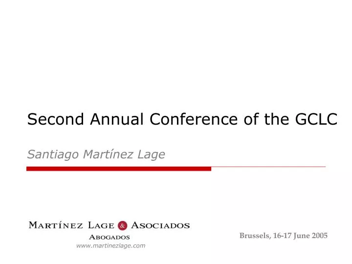 second annual conference of the gclc santiago mart nez lage