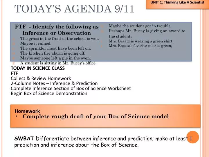 today s agenda 9 11